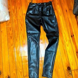 Small fashion nova leather pants
